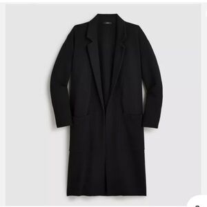 J. Crew Black Ella Open-front Long Sweater Blazer xxs  AD753. Great condition